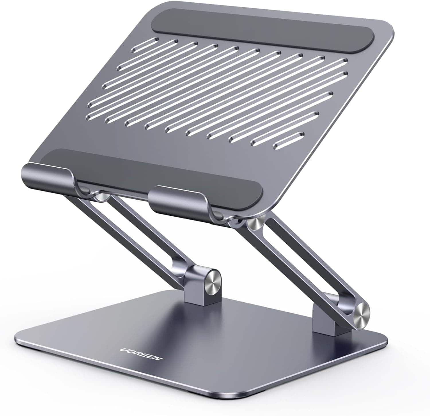 FINEAK - Dual Rod Adjustable Aluminum Tablet Stand, Grey - Gray