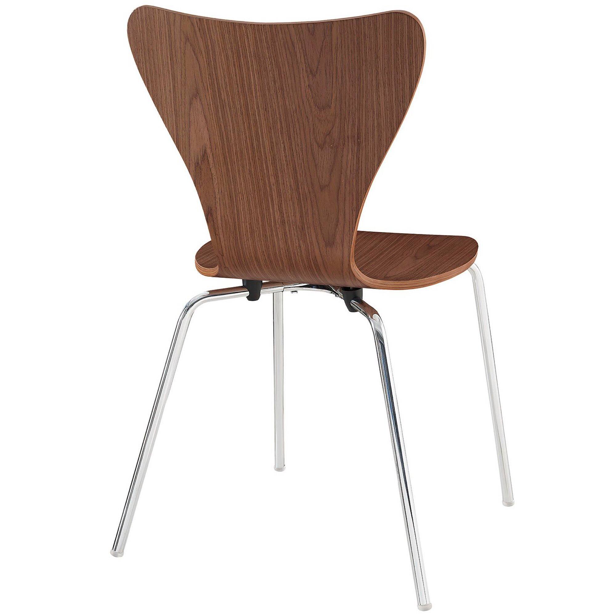 Left. Modway - Ernie Dining Side Chair by Modway - Brown.