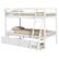 Front. Costway - Twin Over Twin Bunk Bed with 2 Storage Drawers Ladder No Box Spring Needed - White.