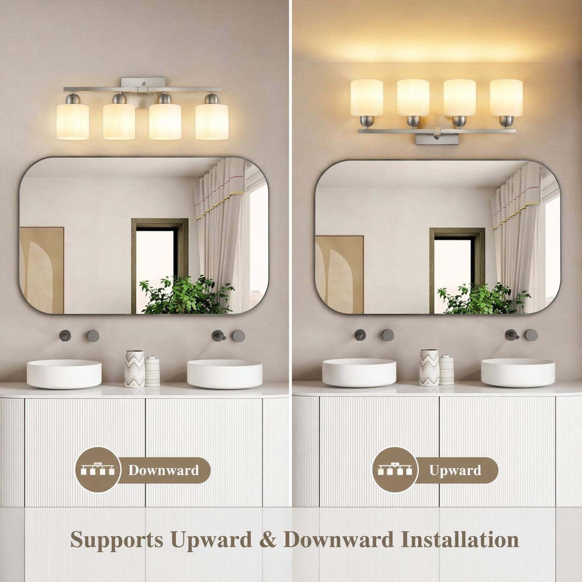 Downward  
Upward  
Supports Upward & Downward Installation