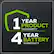 1 Year Product Warranty 4 Year Battery Warranty