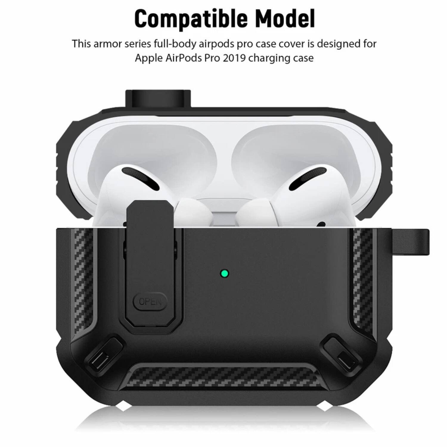 Compatible Model

This armor series full-body airpods pro case cover is designed for Apple AirPods Pro 2019 charging case