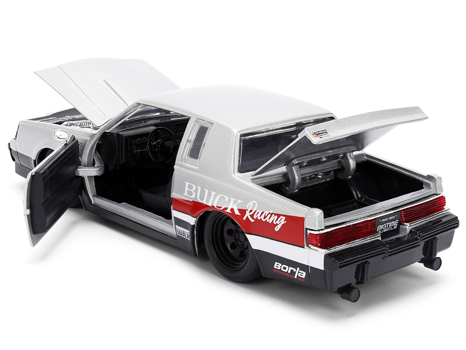 BUICK Racing  
WAX  
Borla  
JADA 1:18  
BIGTIME MUSCLE