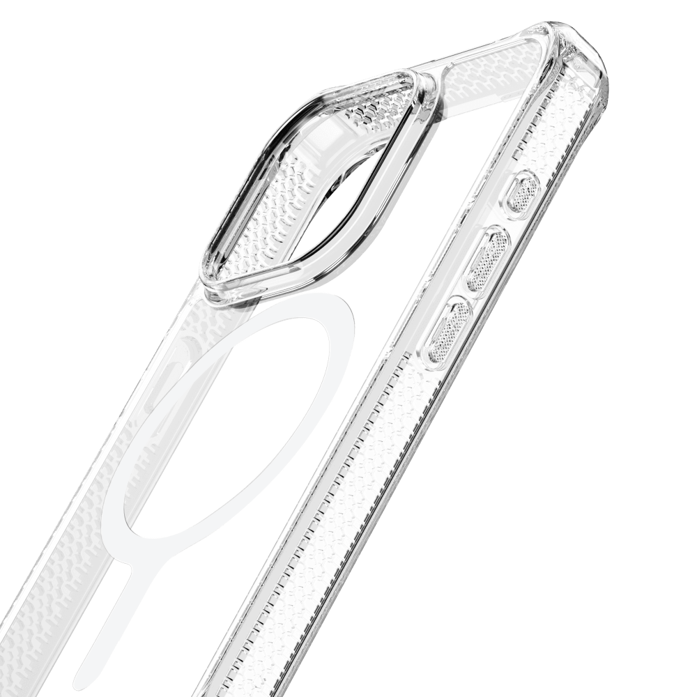 Alt View 3. Itskins - Hybrid_R Clear Series Case for MagSafe for iPhone 15 Pro Max - Clear.