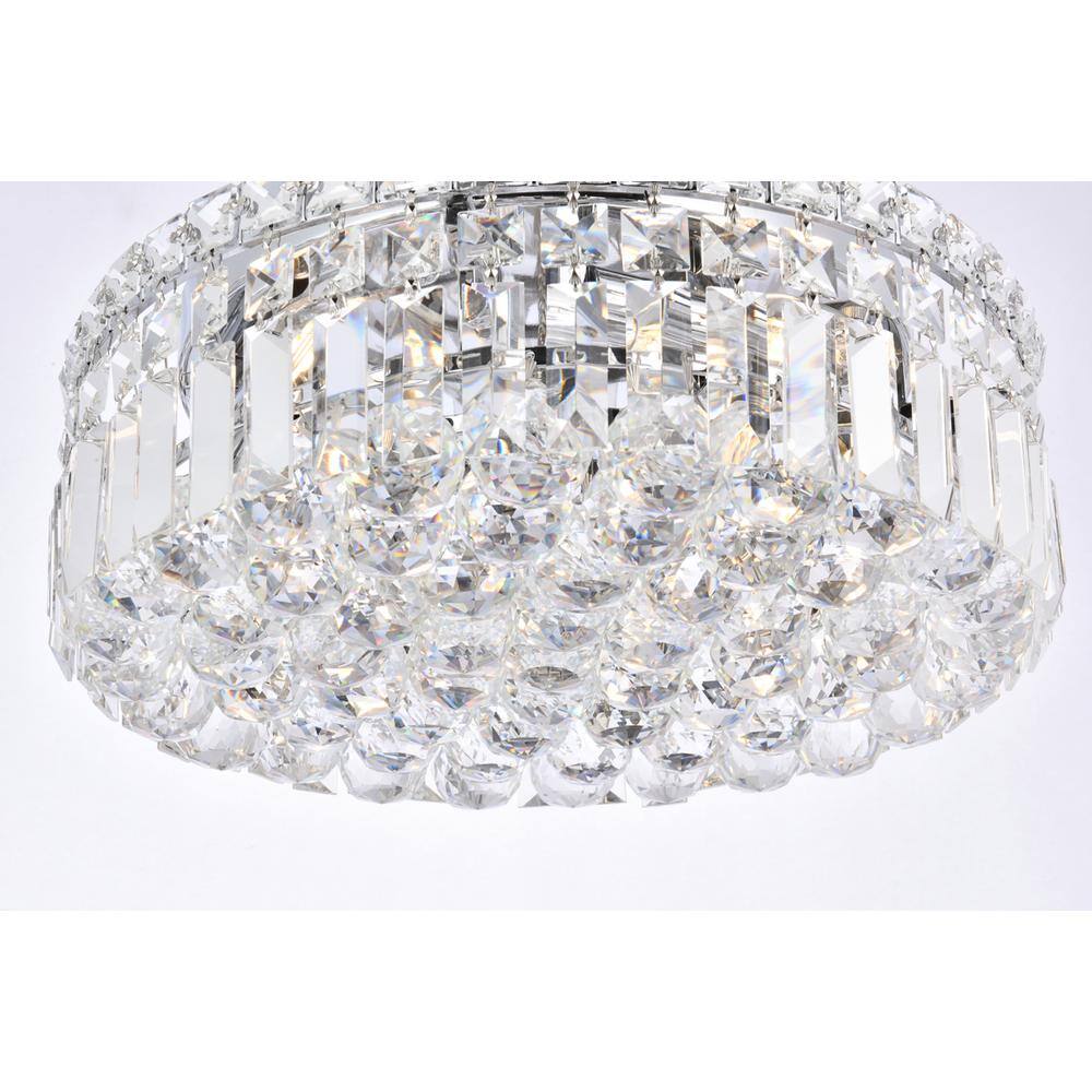 Alt View 6. Elegant Lighting - Maxime 5 light Chrome Flush Mount Clear Royal Cut Crystal - Chrome.