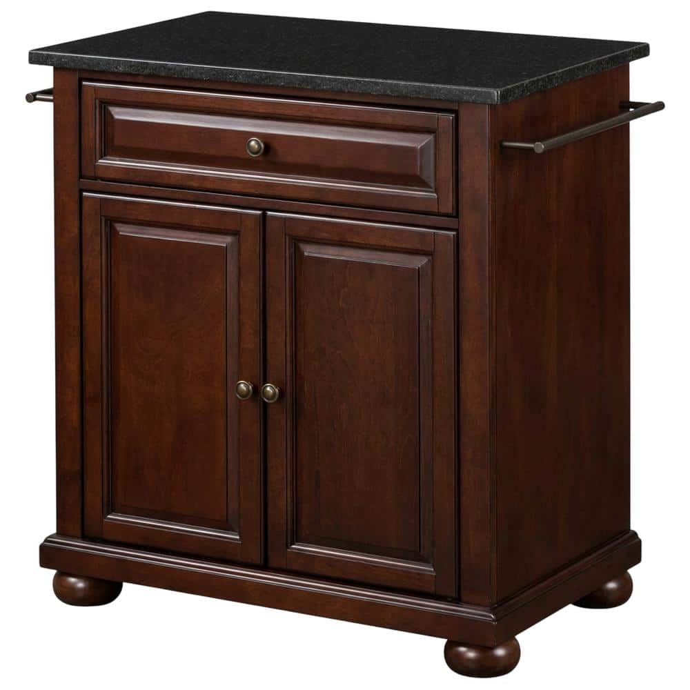 Crosley Furniture - Alexandria Granite Top Portable Kitchen Island/Cart - Mahogany price history on PriceWatchPro