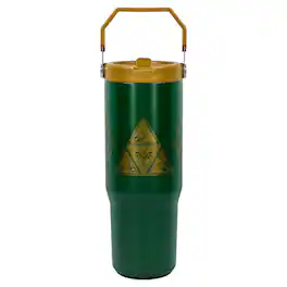 Pyramid America - The Legend Of Zelda Icons 30-Ounce Flip Straw Stainless Steel Tumbler - Green