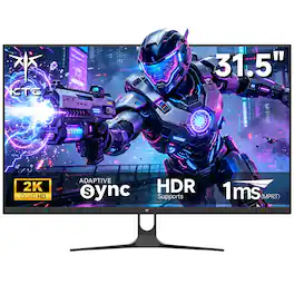 KTC - H32D6S 31.5" QHD 144Hz Gaming Monitor with 1ms MPRT, HDR and Adaptive Sync - Black