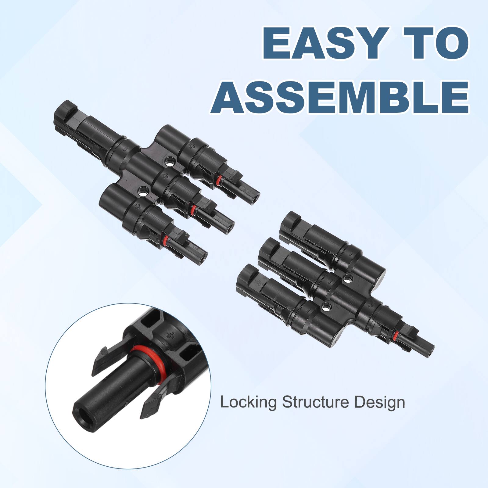 EASY TO ASSEMBLE  
Locking Structure Design