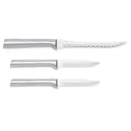 Rada - Cutlery 3.25-Inch Regular Paring Knife & 5-Inch Tomato Slicer Stainless Steel Serrated Blade, Handles - Silver