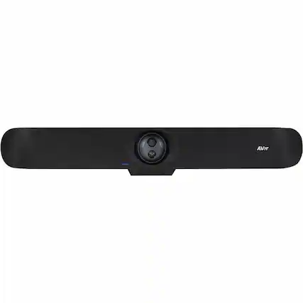 Front. AVerMedia - AVer Dual Lens Enterprise-Grade 4K PTZ Video Bar for Medium & Large Rooms - For Meeting Space, Video Conferencing - Black.