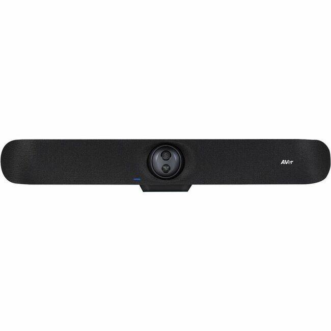 Front. AVerMedia - AVer Dual Lens Enterprise-Grade 4K PTZ Video Bar for Medium & Large Rooms - For Meeting Space, Video Conferencing - Black.