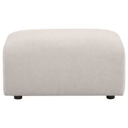 Manhattan Lane - Becy Ottoman, Burnt Orange Chenille Upholstery, 33 Inch Curvy Frame - Ivory, Black
