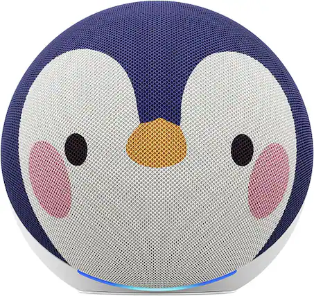 Front. Amazon - Amazon Kids Echo Dot (newest model), kid-tuned Alexa, 1 year of Kids+ included, parental controls, sleep support - Penguin.