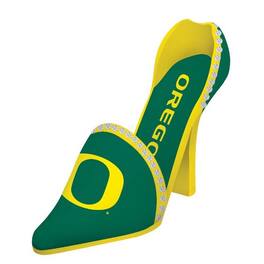 Evergreen Decor - Oregon Ducks High Heel Shoe Wine Bottle Holder - Multi