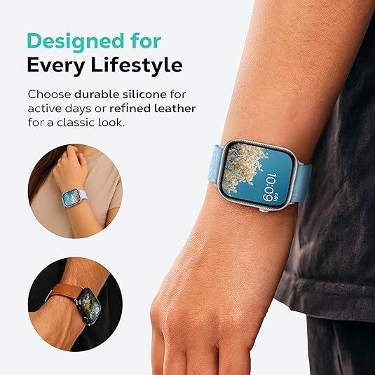 Designed for Every Lifestyle  
Choose durable silicone for active days or refined leather for a classic look.