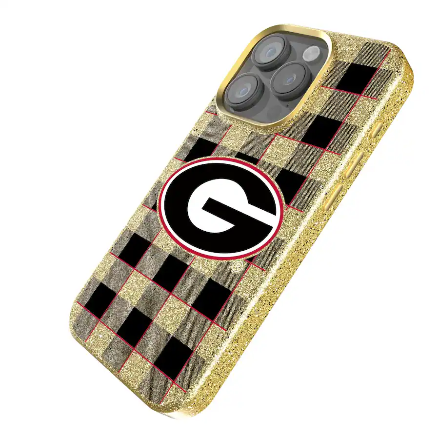 Keyscaper NCAA Georgia Bulldogs Plaid Bling iPhone Case 15 Pro Max Gold 202142823 - Best Buy
