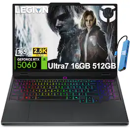 Lenovo - Legion 5i Gaming Laptop - 15.1" 2.5K OLED - Intel Core Ultra7 255HX 2025 - NVIDIA GeForce RTX5060 - 16GB RAM - 512GB SSD - Eclipse Black