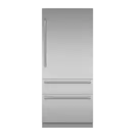 Thermador - Freedom Collection 36 in Wide 18.8 Cu. Ft. Smart Built-in 3-Door Bottom Freezer Refrigerator - Stainless Steel