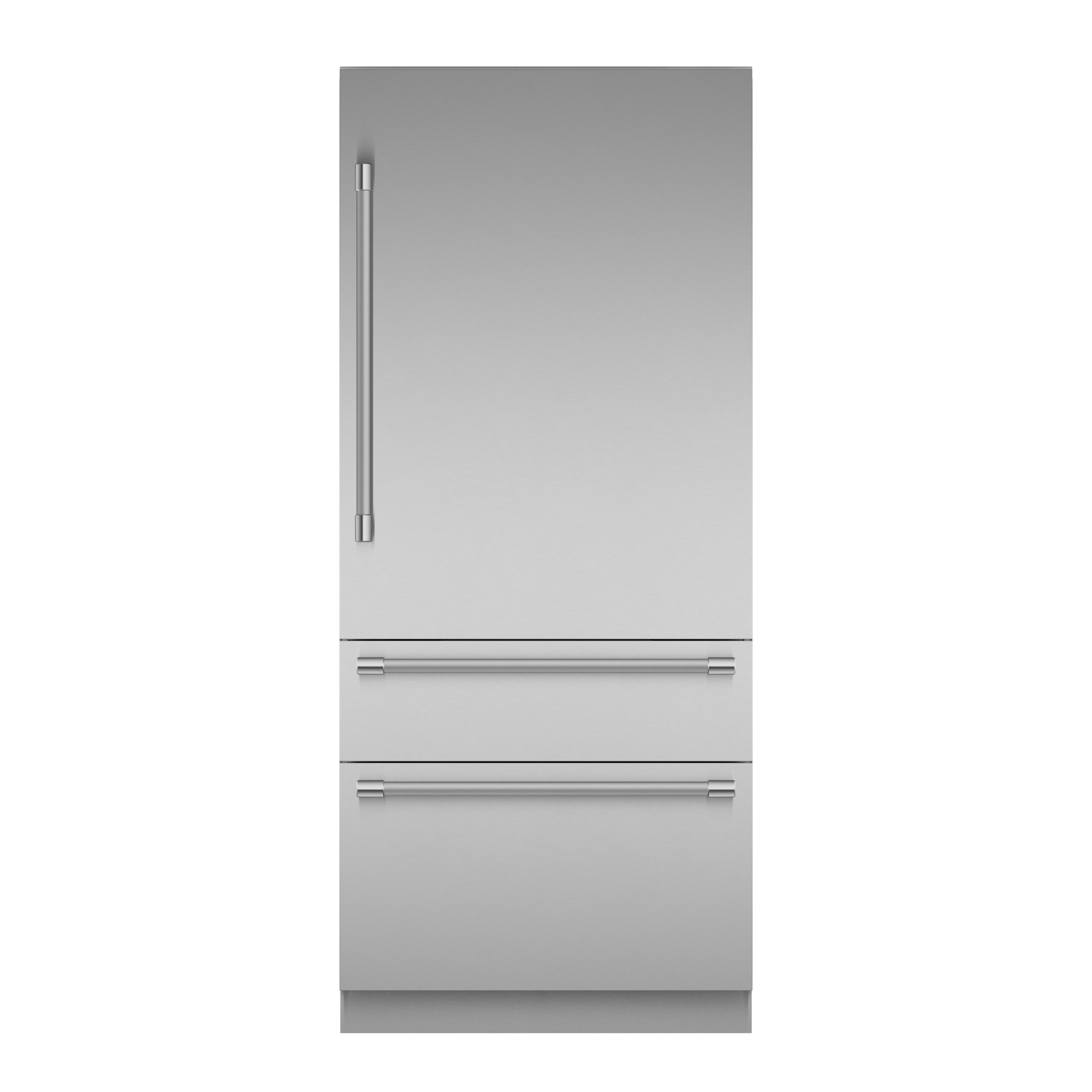 Front. Thermador - Freedom Collection 36 in Wide 18.8 Cu. Ft. Smart Built-in 3-Door Bottom Freezer Refrigerator - Stainless Steel.