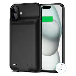 Entronix - 7000mAh Powerbank Case for iPhone 16 - Ultimate Charging Protection - Clear