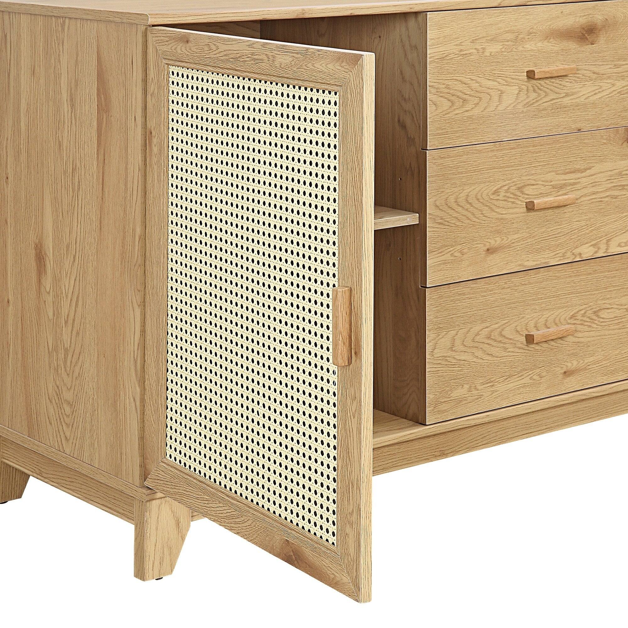 Alt View 2. Manhattan Comfort - Sheridan Mid-Century Modern 59" Sideboard - Natural.