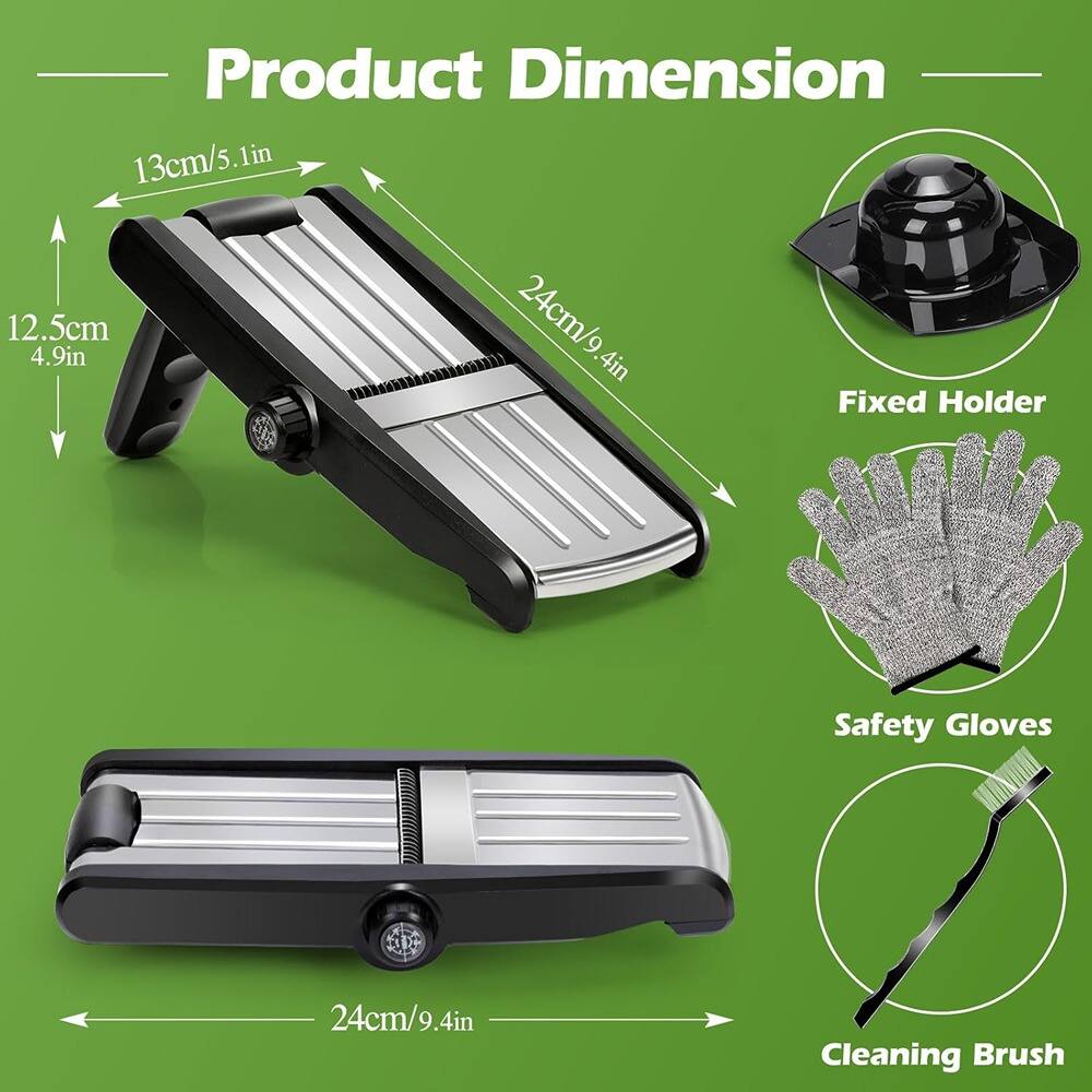 Product Dimension

- 13cm/5.1in
- 12.5cm/4.9in
- 24cm/9.4in

Fixed Holder
Safety Gloves
Cleaning Brush