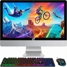 STGSivir - All-in-One Desktop PC, 24" FHD, Intel Core i5-8500T up to 3.5GHz, 16G DDR4, 512G SSD, WiFi 5, Bluetooth, W11H64 - White
