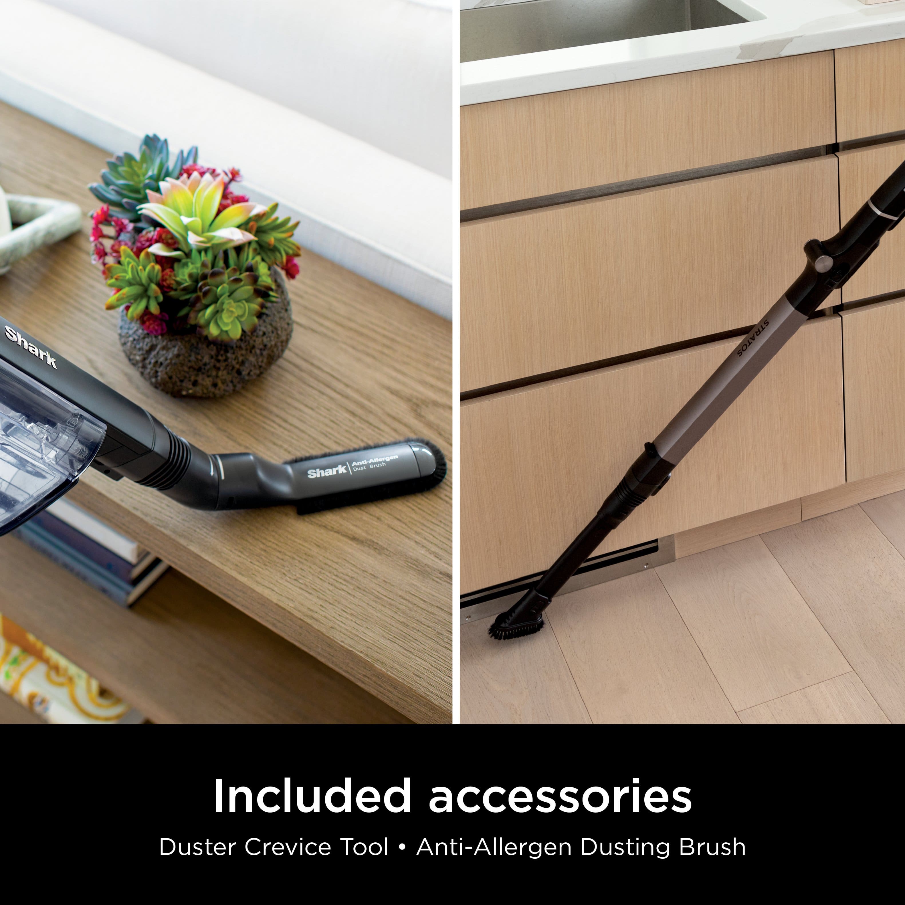 Included accessories: Duster Crevice Tool - Anti-Allergen Dusting Brush