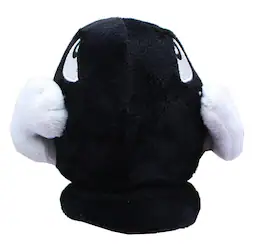 Basic Fun - Super Mario Bros 8 Inch Villains Plush | Bullet Bill - Black