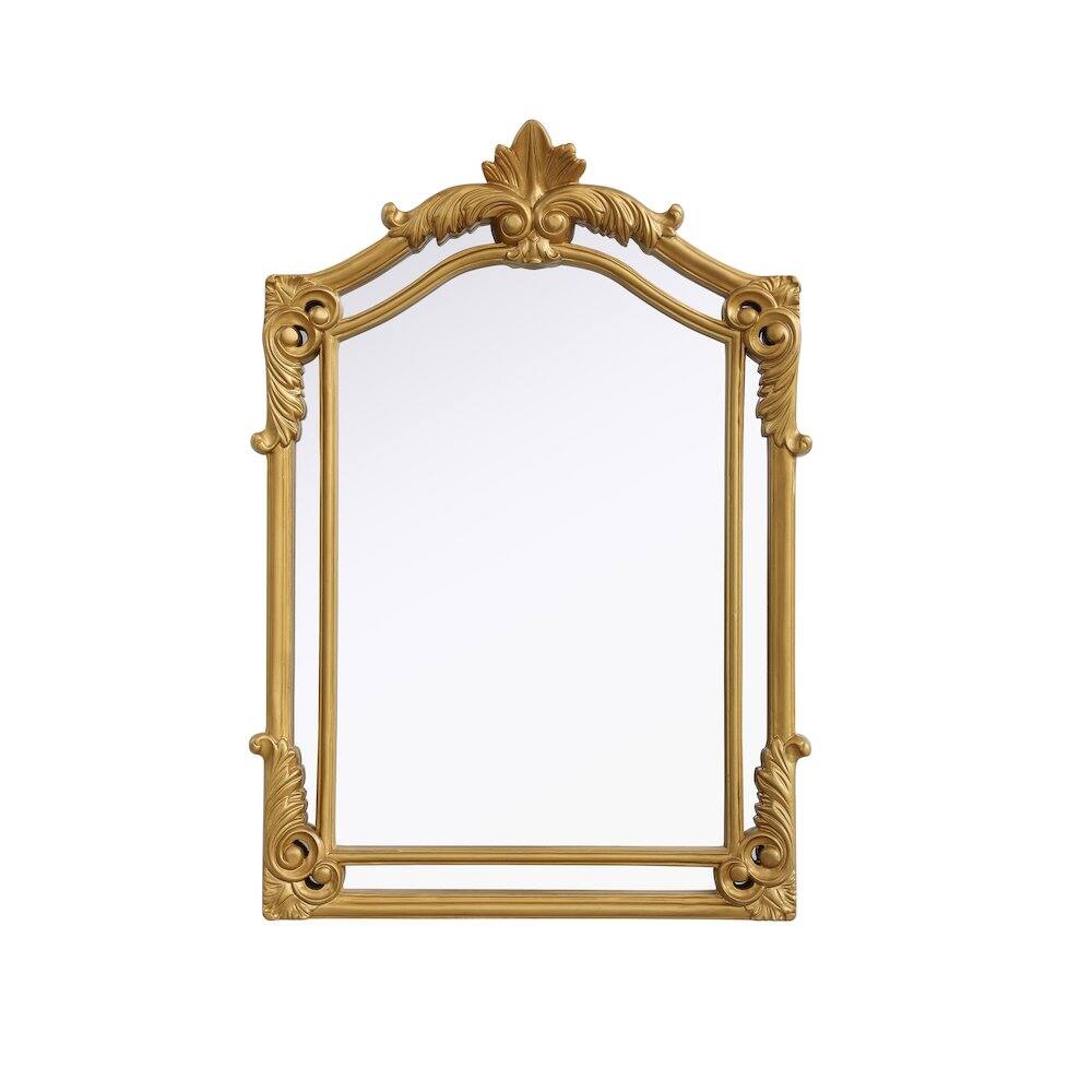 Back. Elegant Kitchen and Bath - Madeline 25.5X36 Traditional Mirror In Gold Leaf - Gold Leaf.