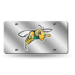 Rico Industries - Black Hills State Yellow Jackets Mirrored Laser Cut License Plate Laser Tag - Multi