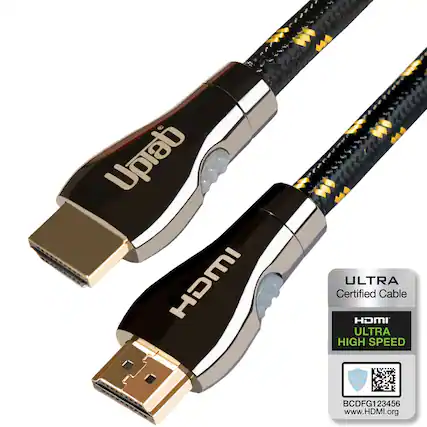 Uprab HDMI ULTRA Certified Cable HDMI ULTRA HIGH SPEED BCDFG123456 www.HDMI.org