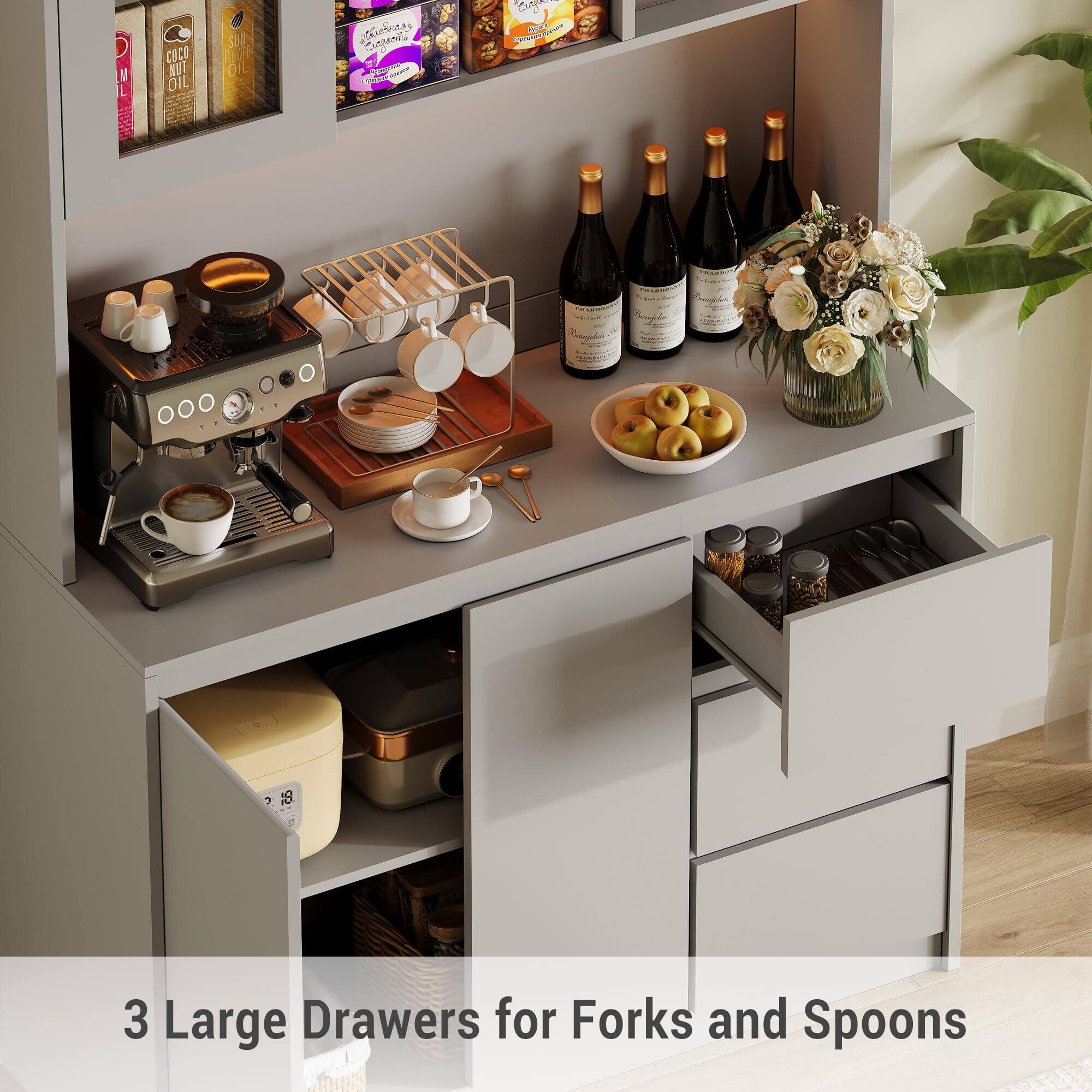 3 Large Drawers for Forks and Spoons