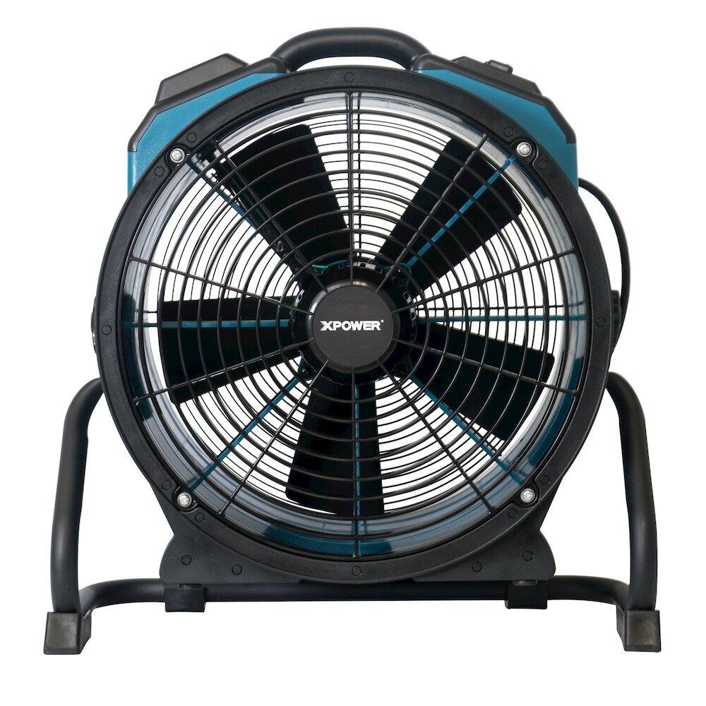 Back. XPOWER - 1/3 HP 3600 CFM 5 Speed Portable 18" Grade Utility Fan - Blue.