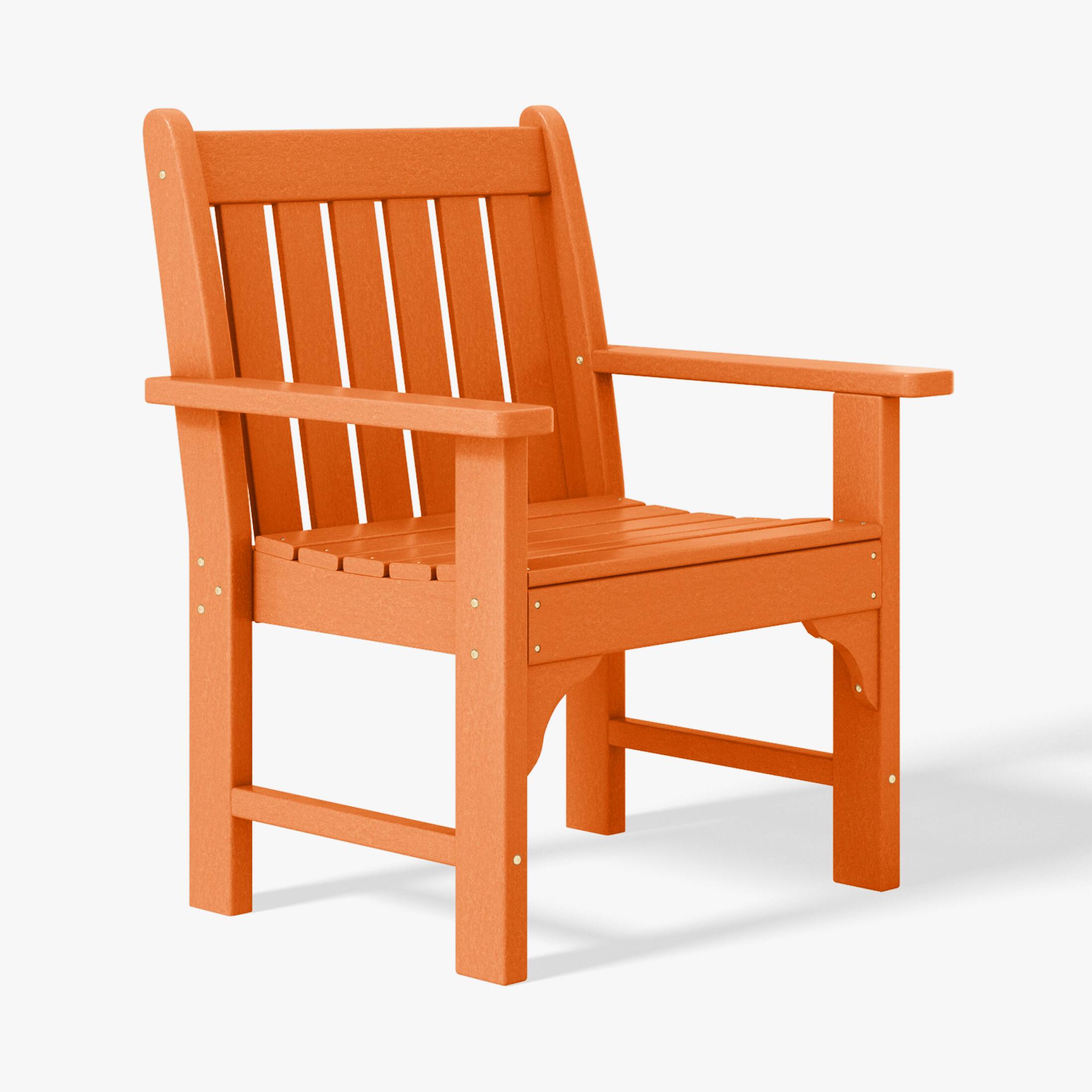 Left. WestinTrends - WestinTrends Malibu Outdoor Patio HDPE Adirondack Dining Arm Chair - Orange.