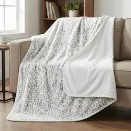 Lavish Home - Waterproof Blanket for Bed, Couch, or Car 60” x 80” Reversible Queen Size Throw Blanket Washable Pet Throws - White
