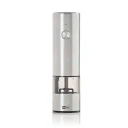 Ad Hoc - AdHoc Electric Salt & Pepper Grinder – One-Touch, Quiet SilentDrive, Battery Powered, CeraCut Ceramic Mill - Mini - Stainless Steel