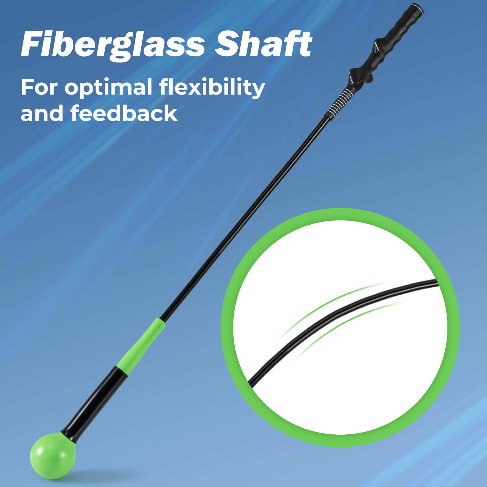 Fiberglass Shaft  
For optimal flexibility and feedback