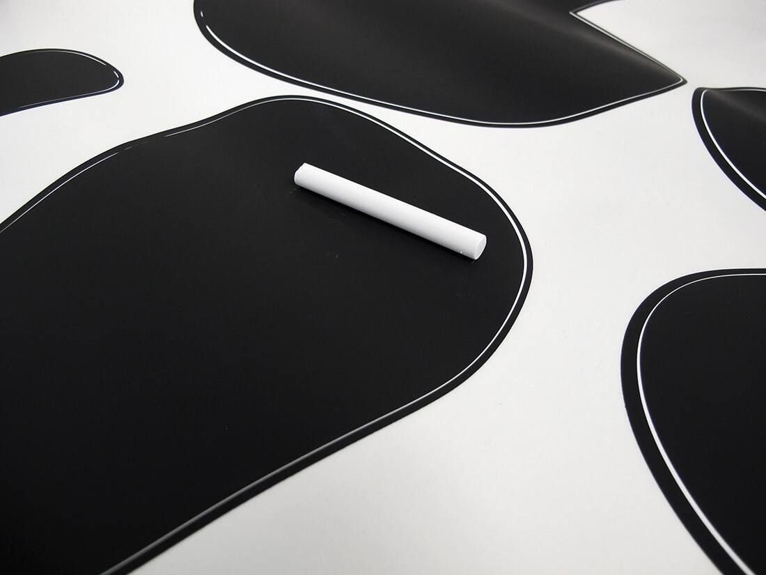 Alt View 1. Zeckos - Children`s Chalkals Mushrooms Chalkboard Wall Decals - Black.