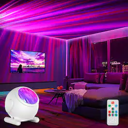 Dazzed Corner - Northern Lights Projector with Remote & Timer, Aurora Ceiling Projector Night Light - White