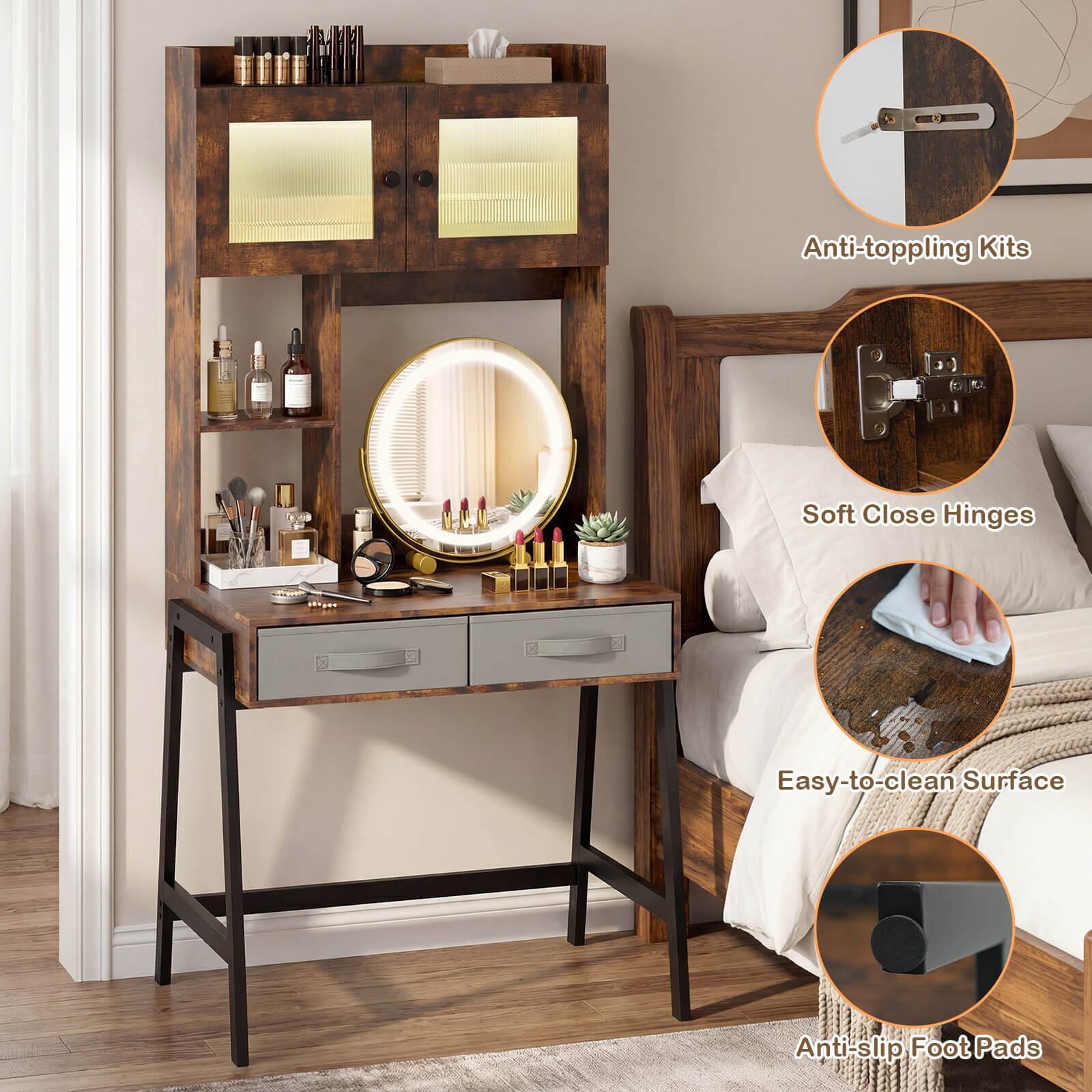 Anti-toppling Kits  
Soft Close Hinges  
Easy-to-clean Surface  
Anti-slip Foot Pads