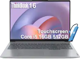 Lenovo - Upgraded - ThinkBook 16 Gen 6 16" WUXGA Touchscreen Business Laptop - Intel Core i5 13420H with 16GB RAM - 512GB SSD - Win11Pro - Arctic Gray