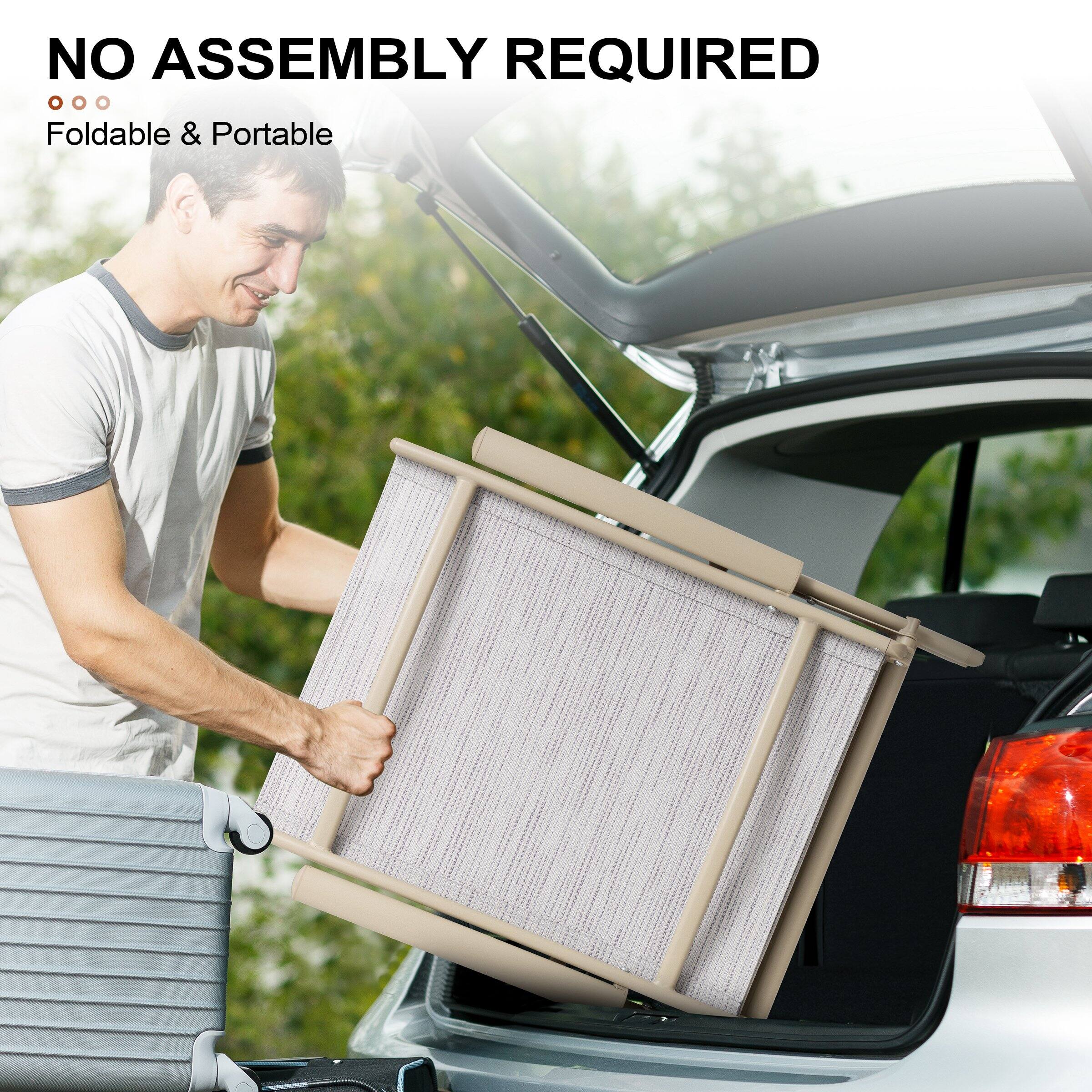 NO ASSEMBLY REQUIRED  
Foldable & Portable
