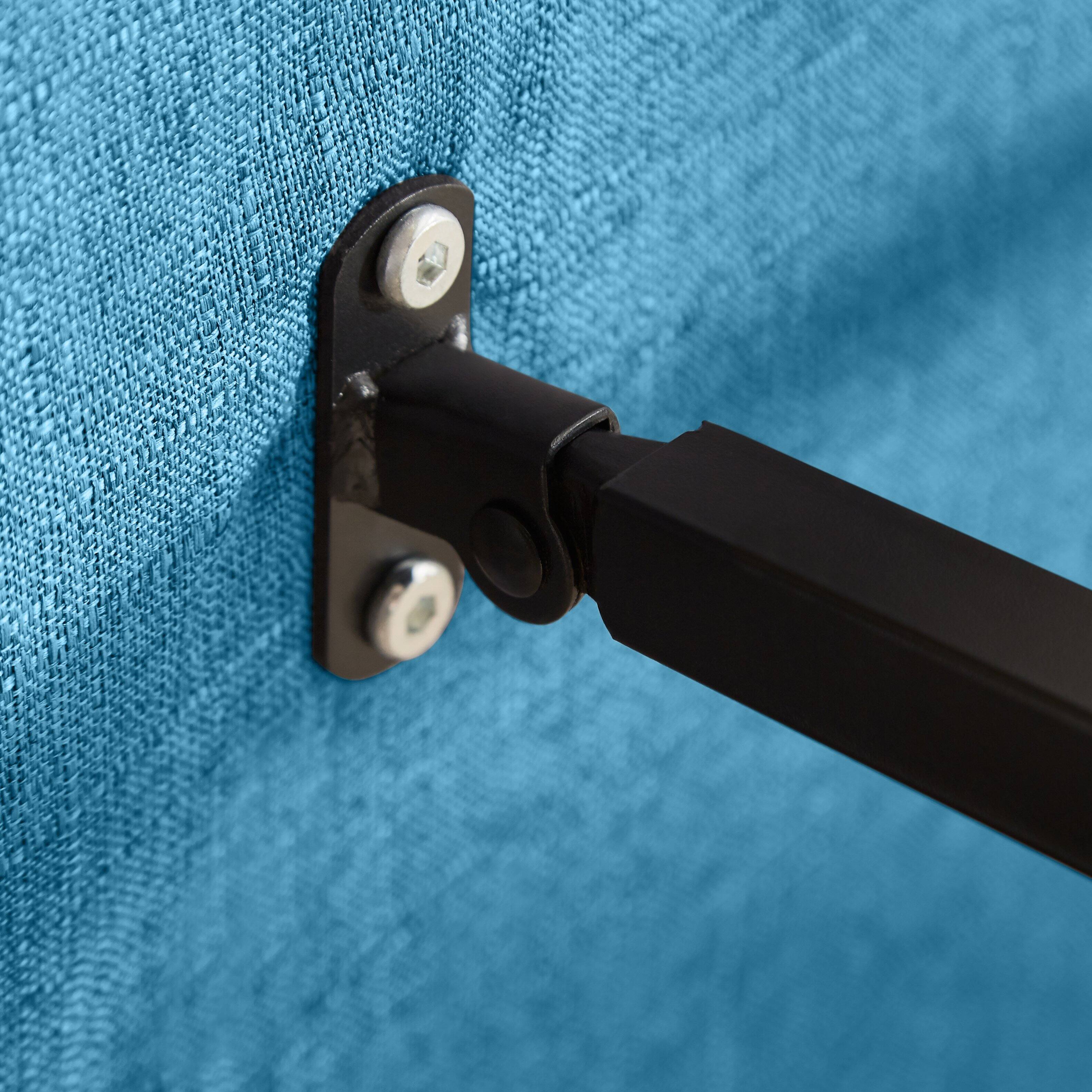 Alt View 4. APRILSOUL - Convertible Chair Bed Sleeper Adults 5 in 1 Folding 5 Position Backrest Pillow Comfy Single Futon - Blue.