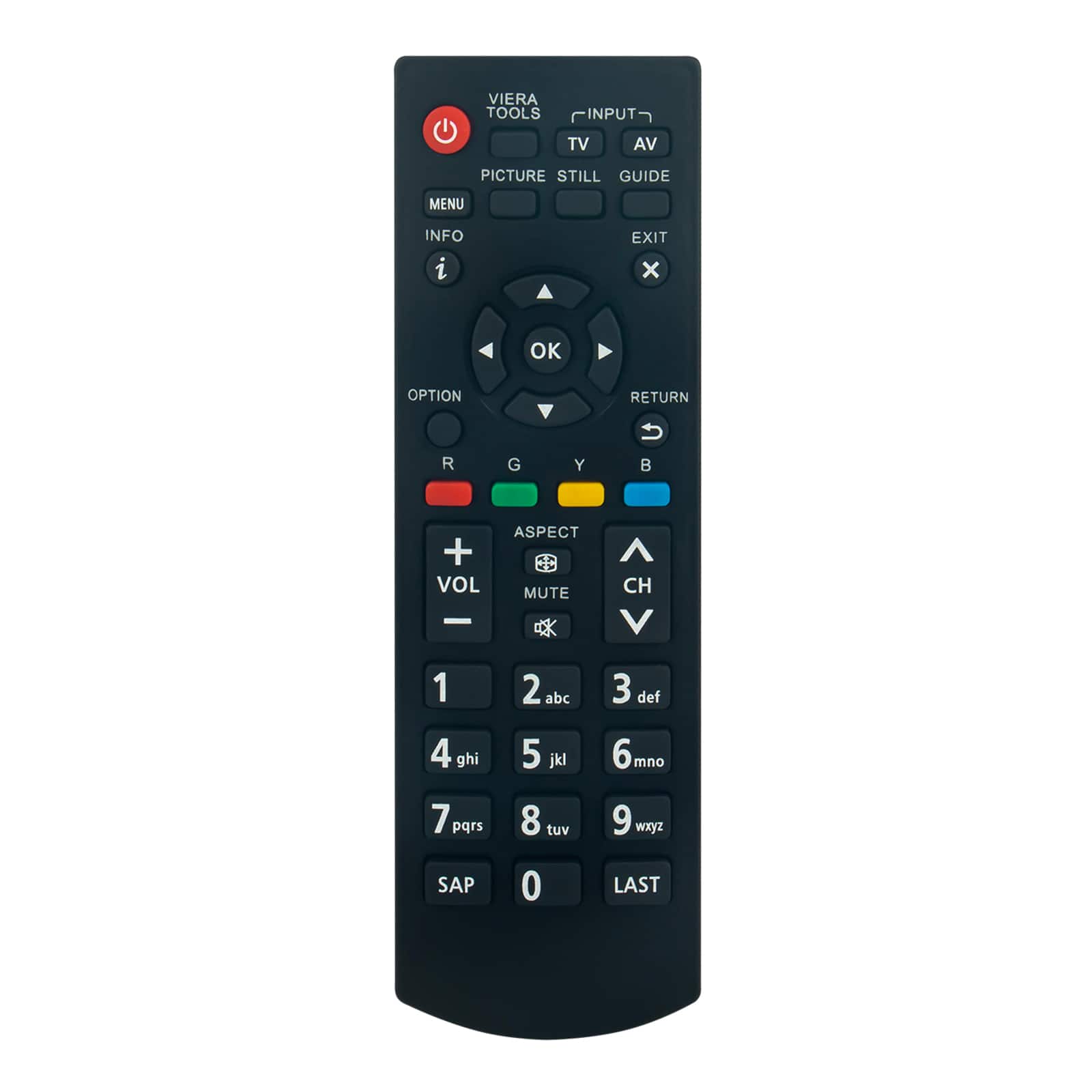 ZdalaMit - Replacement Remote N2QAYB000822 fit for Panasonic TV TC-L22X2 TCL22X2 - Black