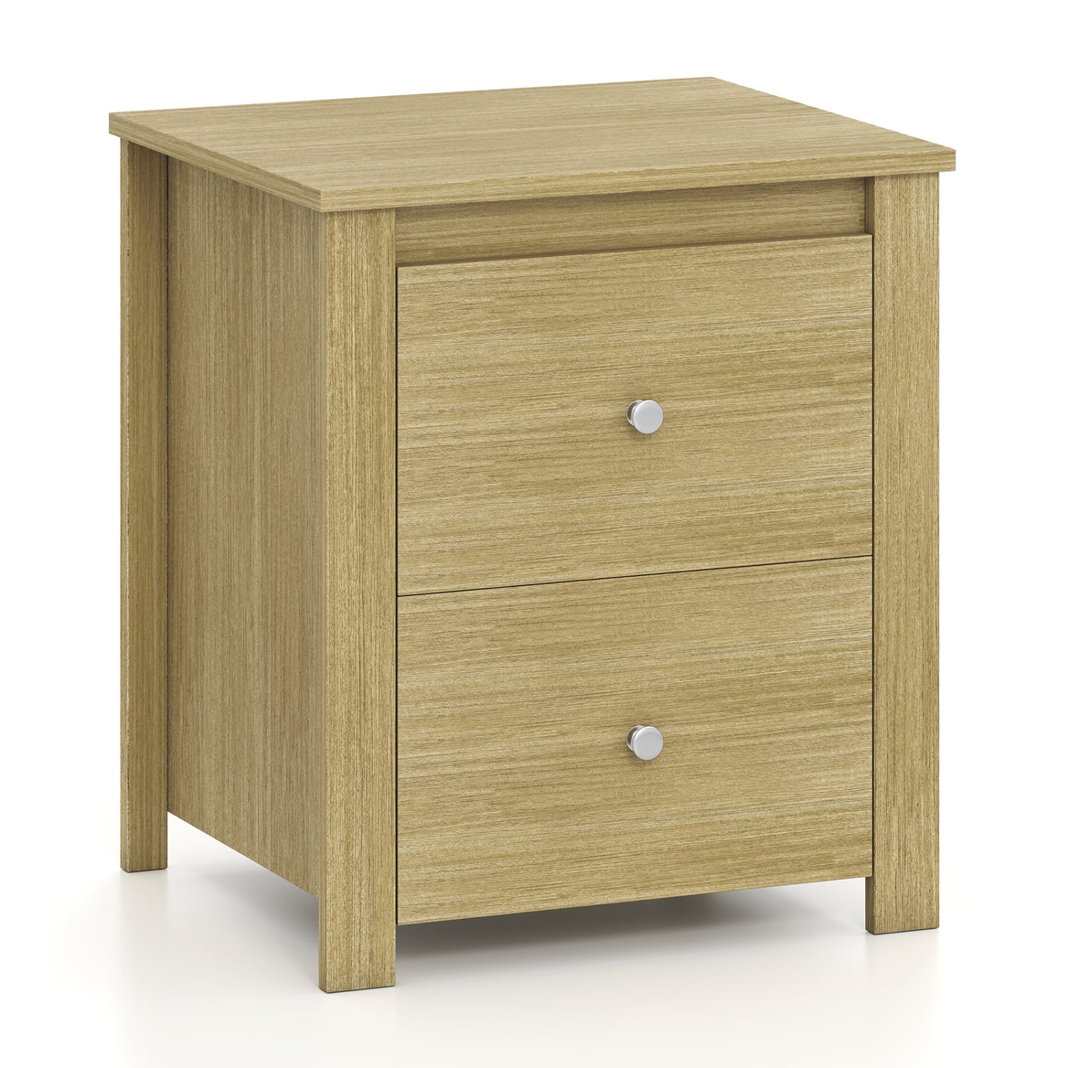 WELLFOR - Nightstand with 2 Drawers and Storage for Small Spaces - Natural price history on PriceWatchPro
