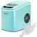 Front. Costway - Portable Compact Electric Ice Maker Machine Mini Cube 26lb/Day - Mint Green.