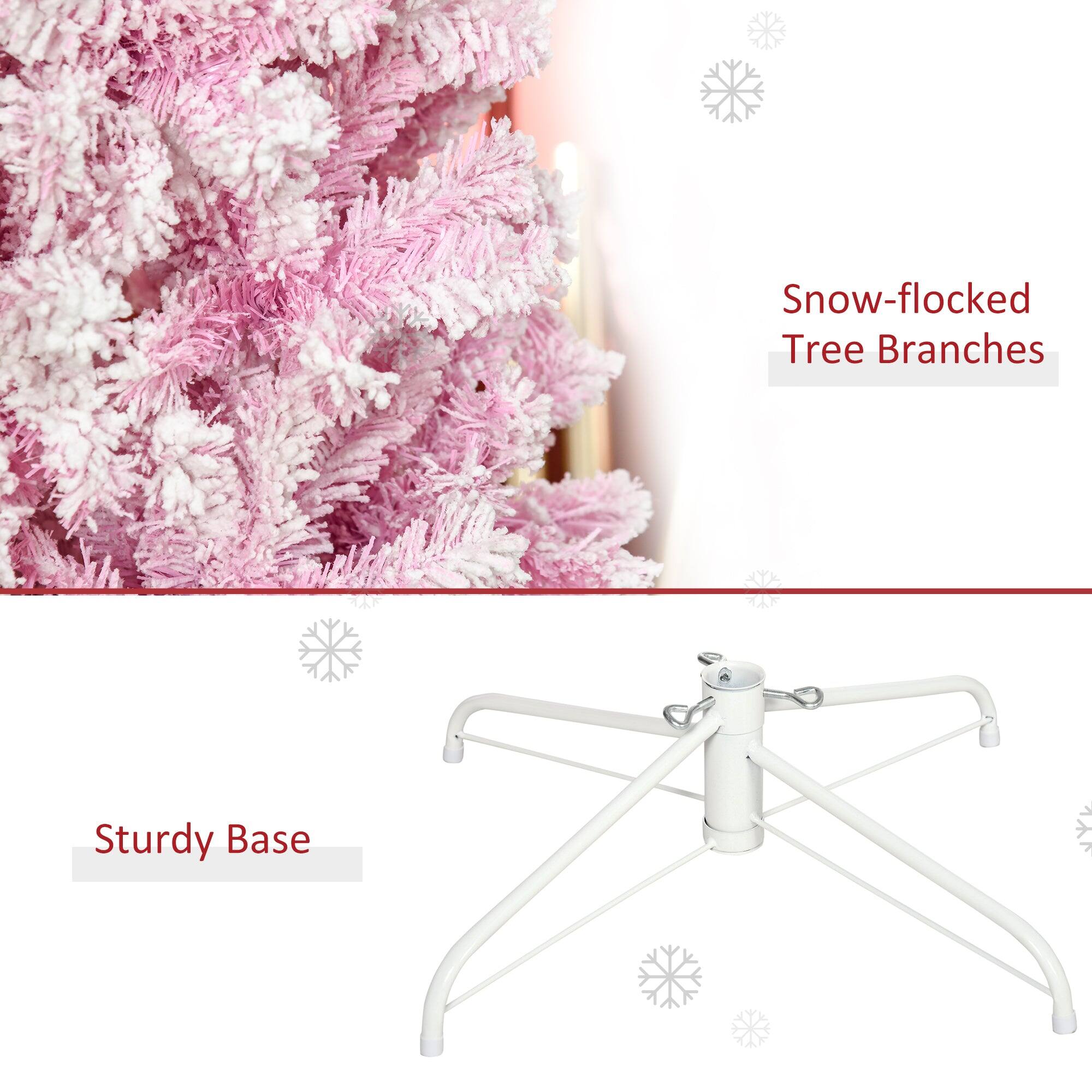 Snow-flocked Tree Branches  
Sturdy Base