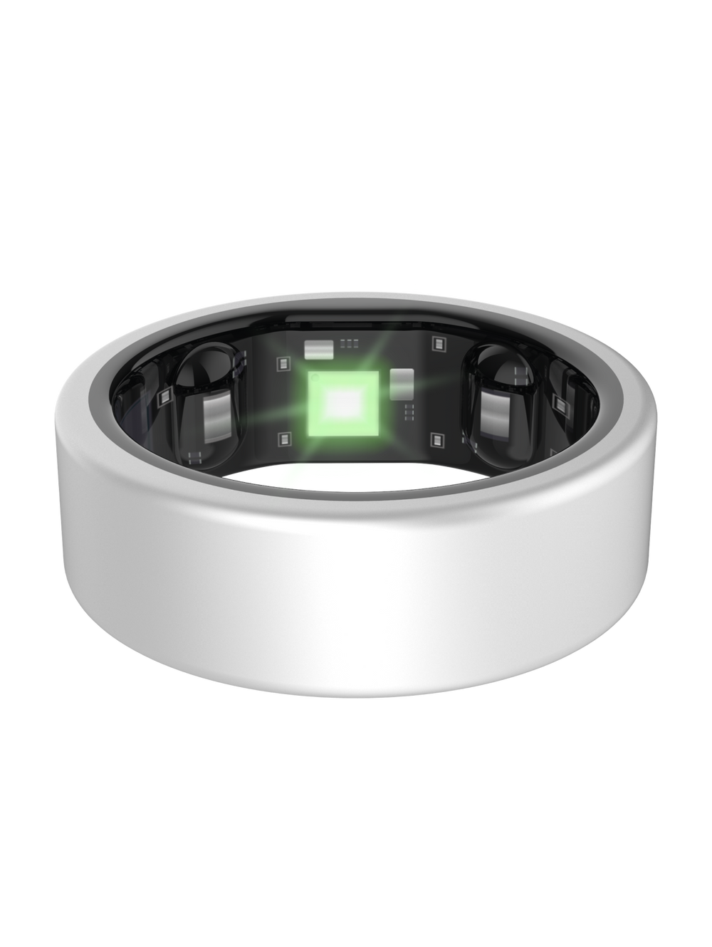 Angle. QALO - QRNT Original Smart Ring Size 12 - Silver.